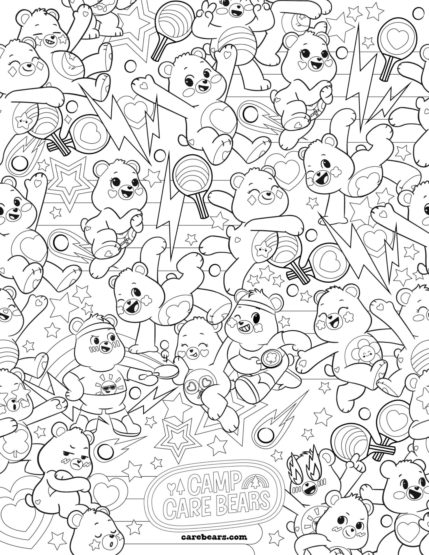 Care Bears Colouring Sheet