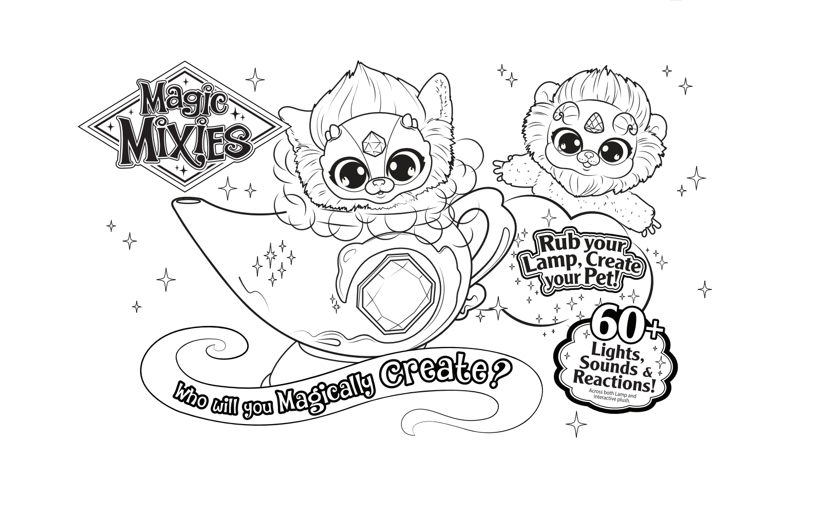 Magic Mixies Colouring Sheet