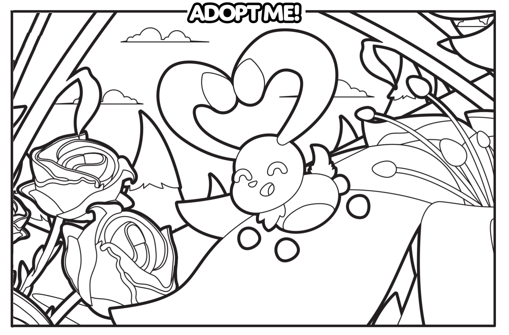 Adopt Me! Colouring Sheet