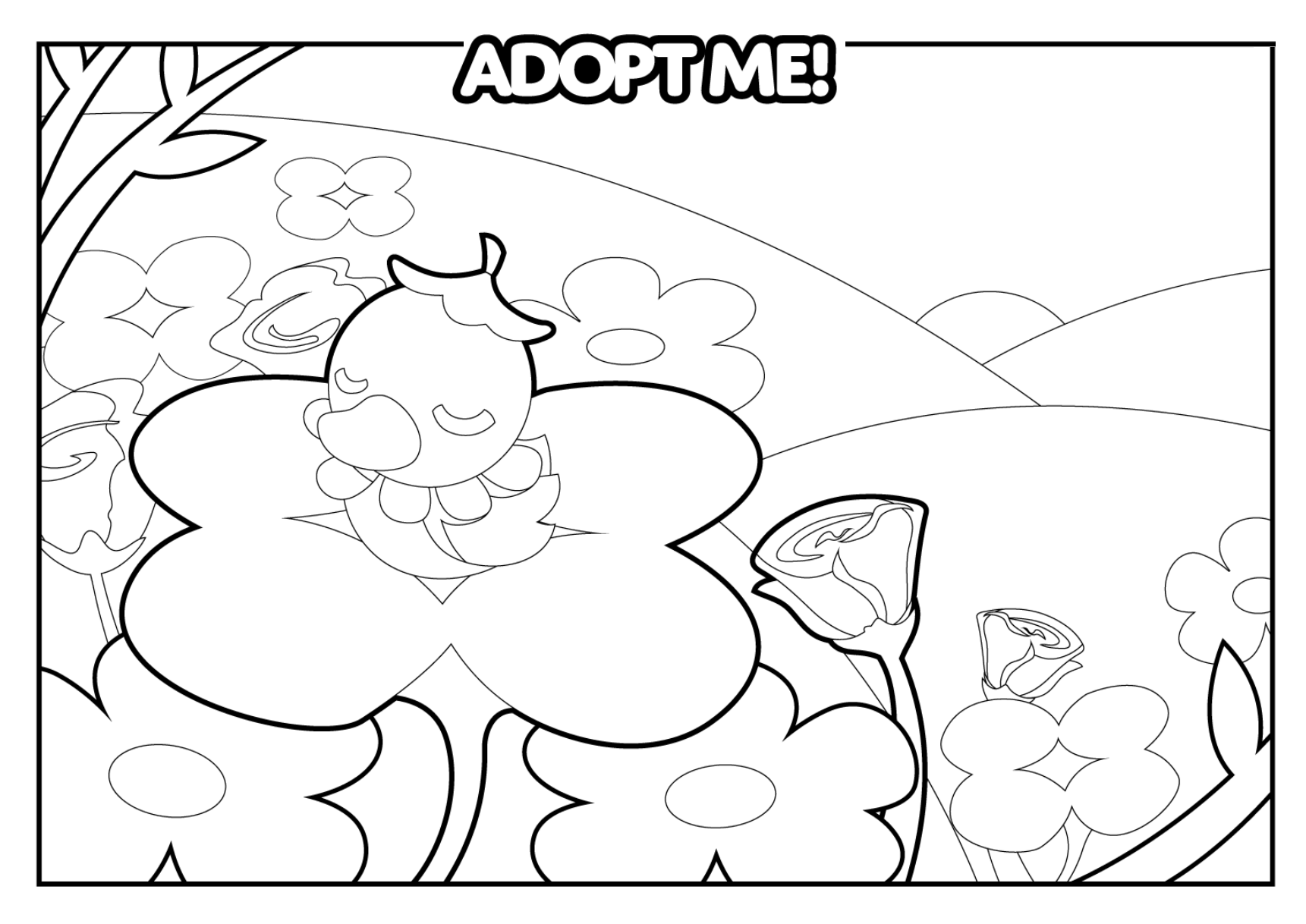 Adopt Me! Colouring Sheet