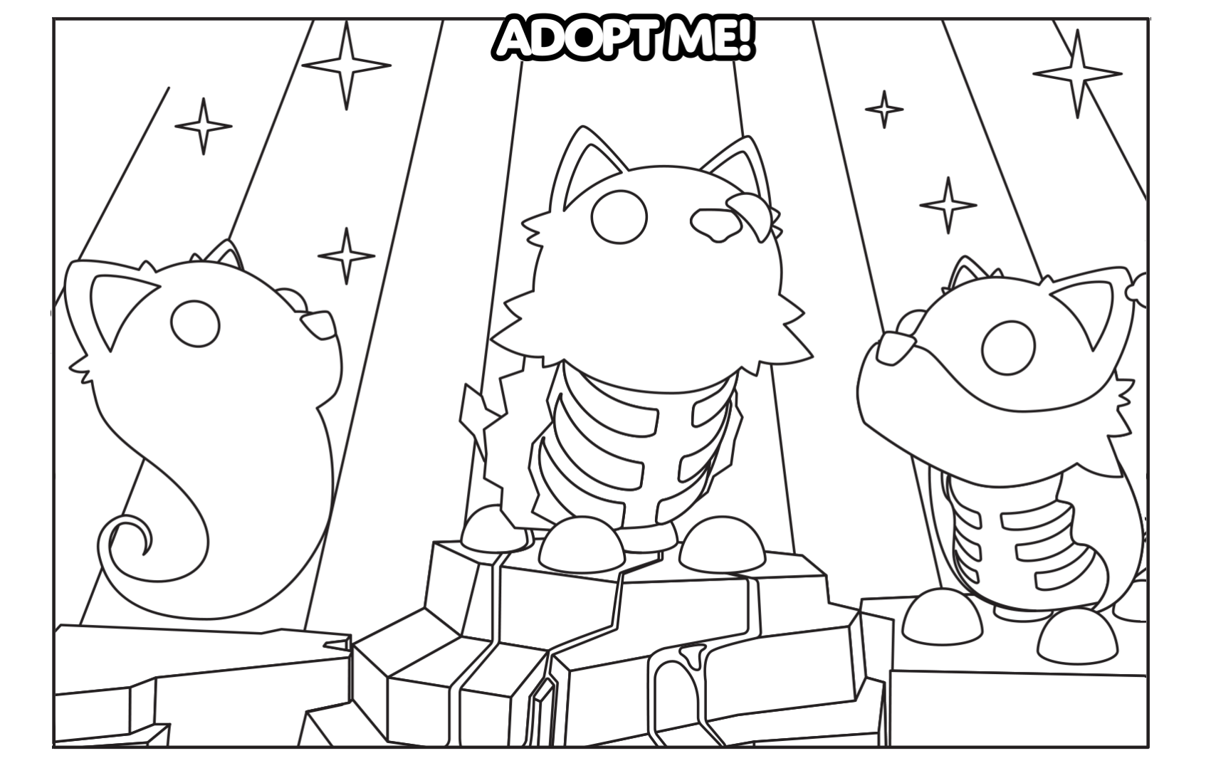 Adopt Me! Colouring Sheet