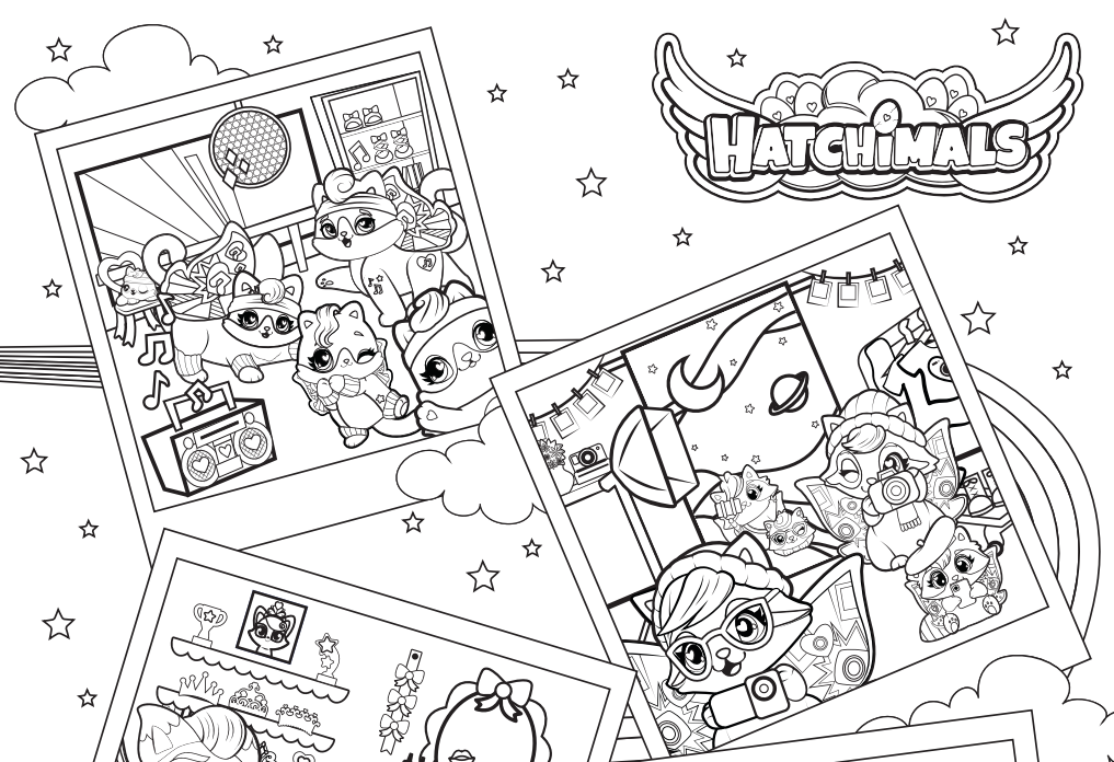 Hatchimals Colouring Sheet