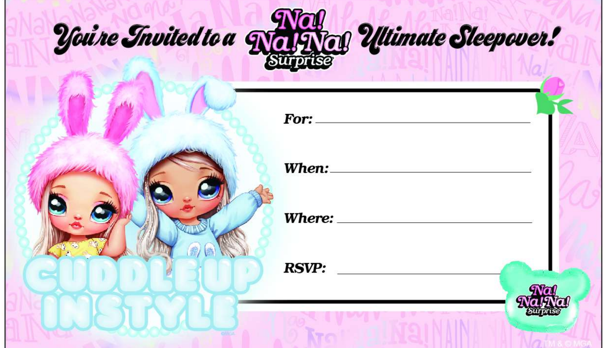 Na! Na! Na! Sleepover Invite