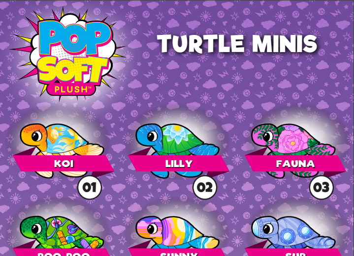 POP Soft Turtle Minis Collector Sheet
