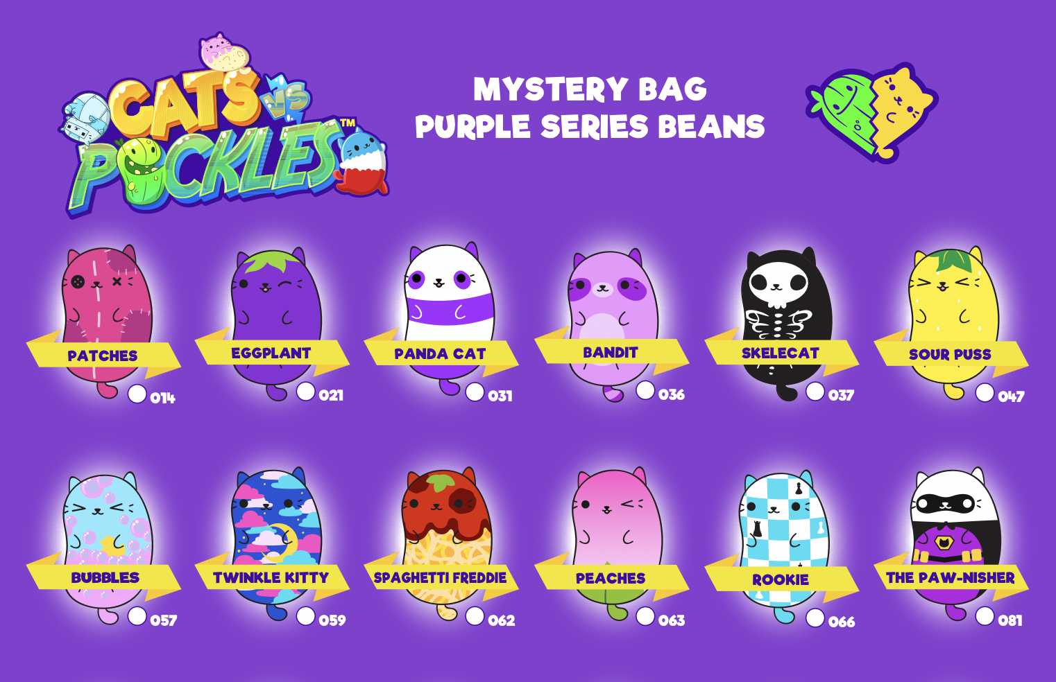 Cats VS Pickles Purple Wave Collector Sheet