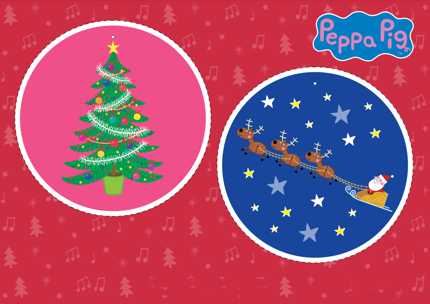 Peppa Pig Christmas Ornaments