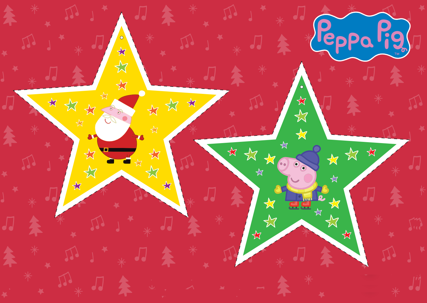 Peppa Pig Star Ornaments