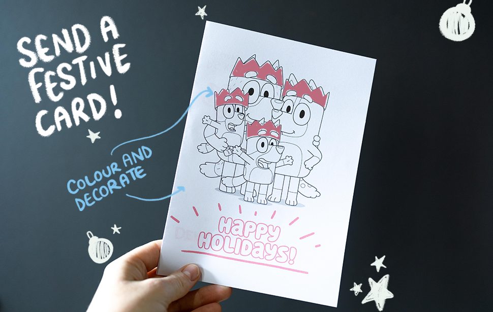 Bluey Make Your Own Festive Cards