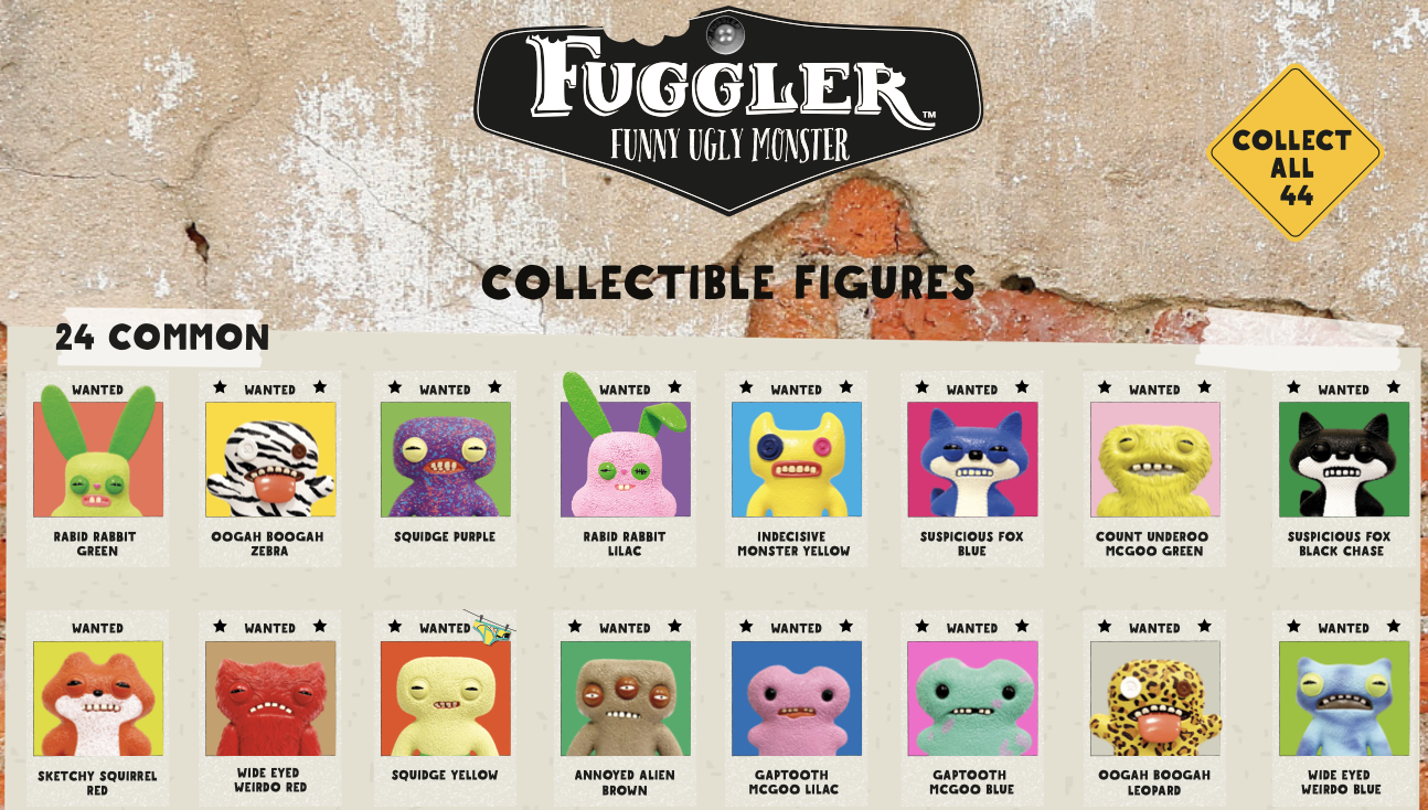 Fuggler Collector Sheet Series 1