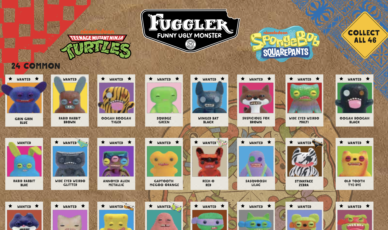 Fuggler Collector Sheet Series 2