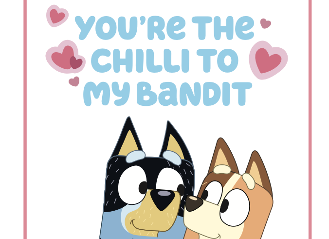Bluey – Valentine’s Day Cards