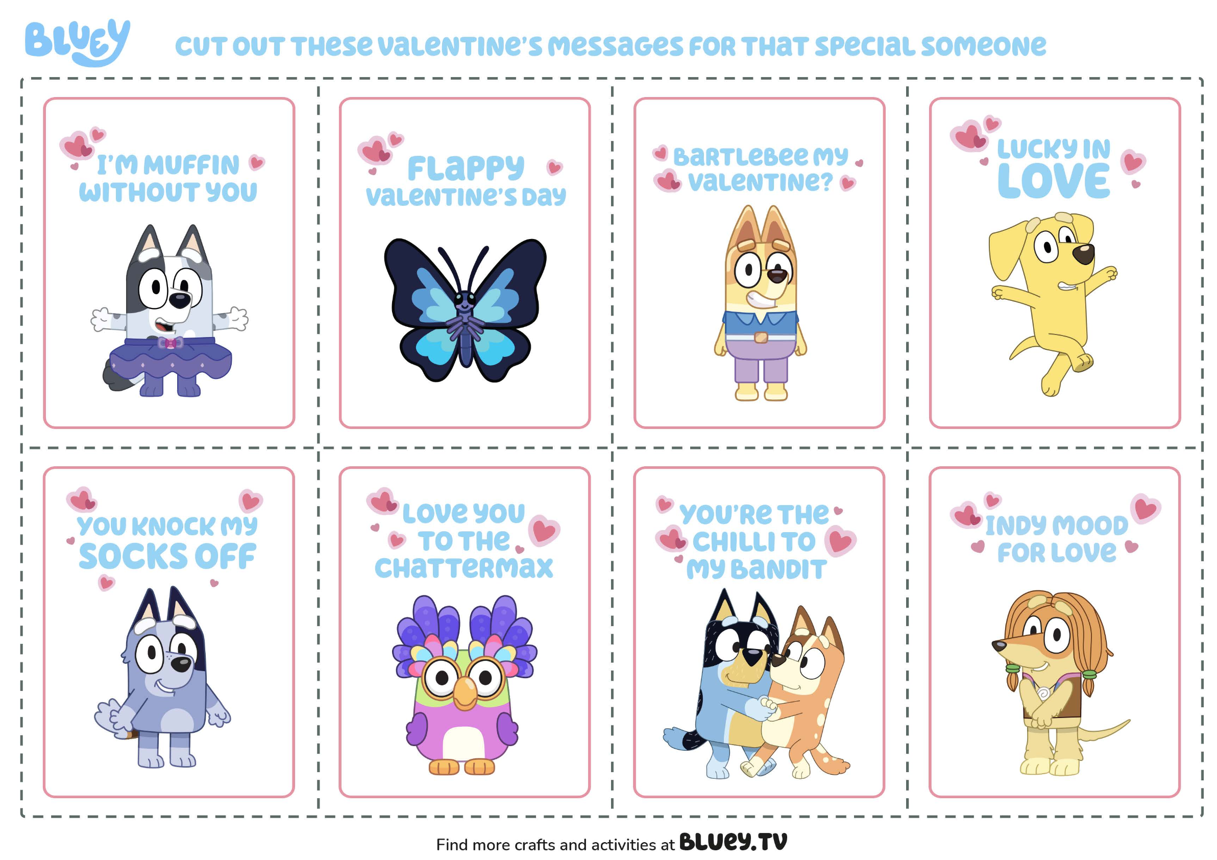 Bluey – Valentine’s Day Messages