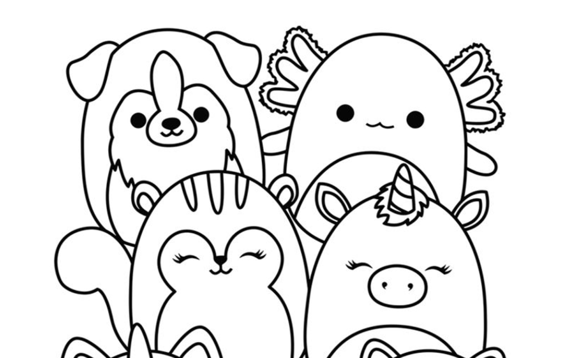 Squishmallows Colouring in Sheet