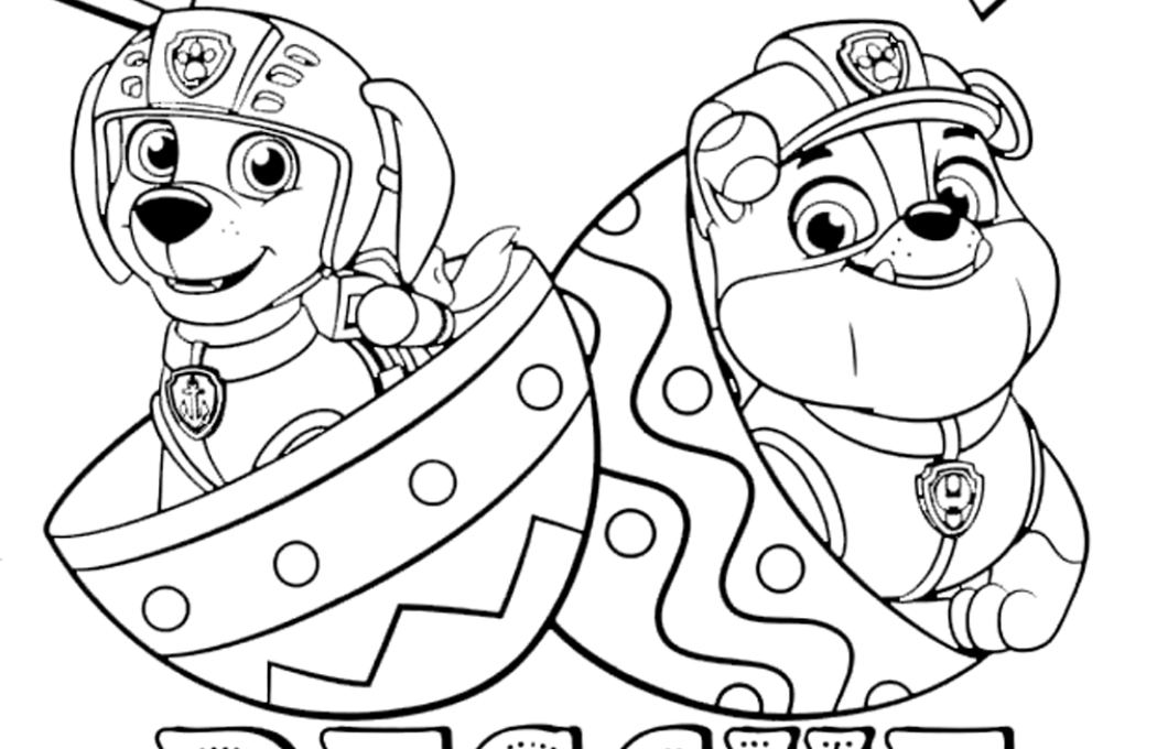 PAW Patrol Easter Colouring In...